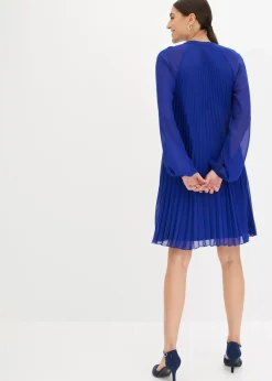 Minikleid aus feinem Chiffon mit Plisseé