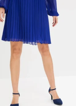 Minikleid aus feinem Chiffon mit Plisseé