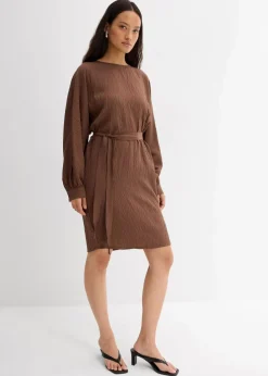 Minikleid mit Struktur aus Viskose-Mix