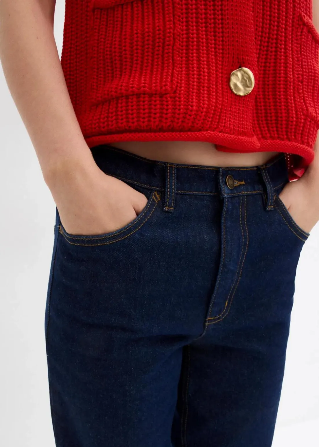 Mom Jeans High Waist, cropped