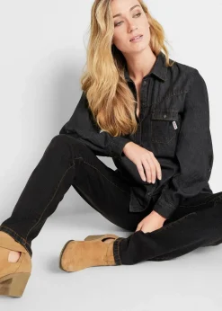 Mom Jeans Mid Waist, long