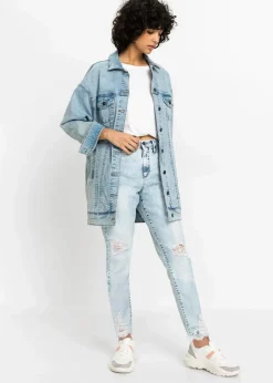 Mom-Jeans High Waist mit Destroy-Effekten