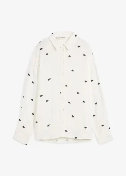 Musselin-Bluse mit Herzen