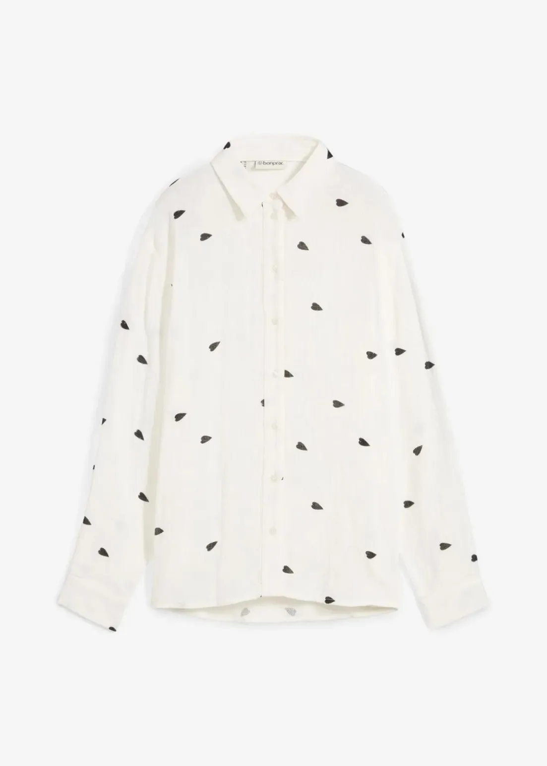 Musselin-Bluse mit Herzen