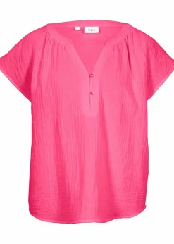 Musselin-Blusentop aus reiner Baumwolle