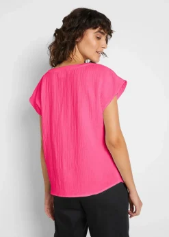 Musselin-Blusentop aus reiner Baumwolle