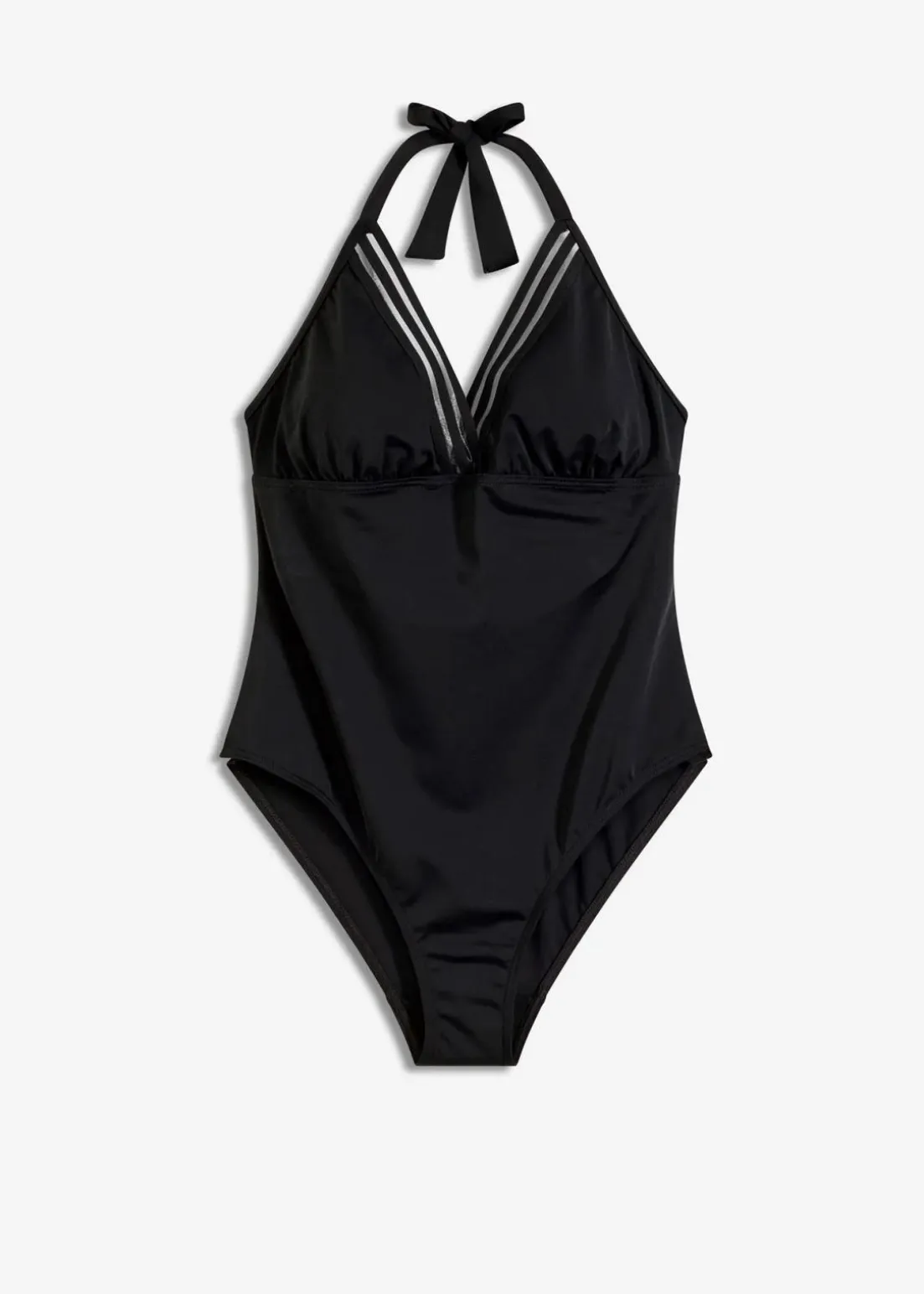 Neckholder-Badeanzug mit tiefem Ausschnitt