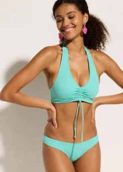 Neckholder-Bikini mit Raffung (2-tlg.Set)