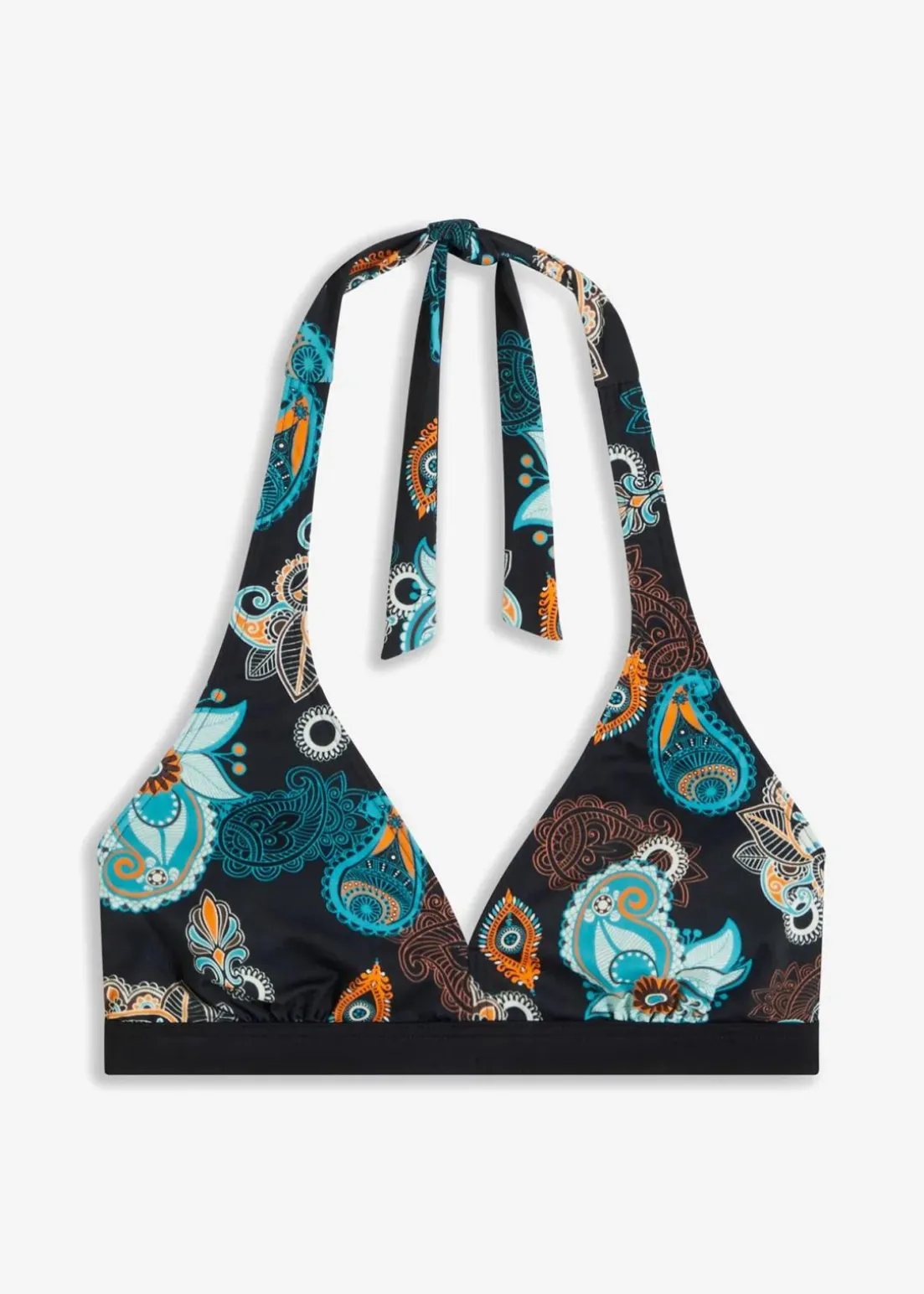 Neckholder-Bikinioberteil mit tiefem Ausschnitt