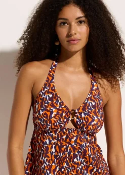 Neckholder-Tankini mit Ringdetail (2-tlg.Set)