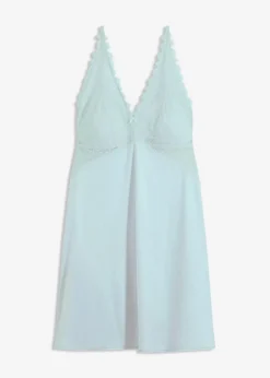 Negligé mit glänzendem Material