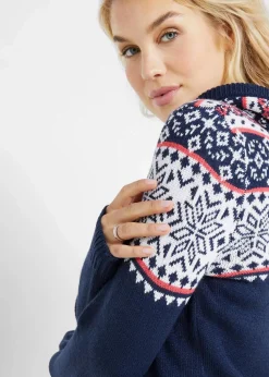 Norweger-Pullover mit Kapuze
