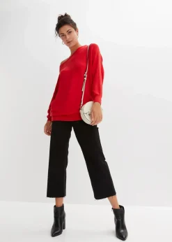Off-Shoulder-Pullover aus Viskose-Mix