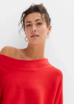 Off-Shoulder-Pullover aus Viskose-Mix