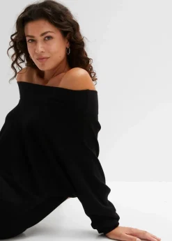 Off-Shoulder-Pullover aus Viskose-Mix