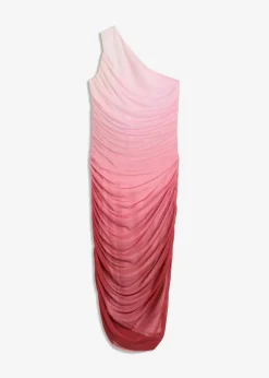 One-Shoulder-Kleid mit Mesheinsatz
