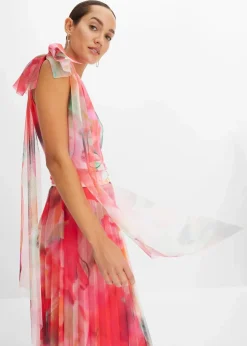 One-Shoulder-Kleid mit plissiertem Tüllrock