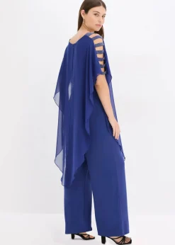 Overall mit Überwurf aus feinem Chiffon