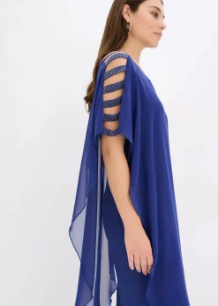 Overall mit Überwurf aus feinem Chiffon