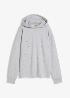 Oversize Hoodie mit Ziersteinen