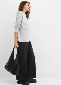 Oversize Hoodie mit Ziersteinen