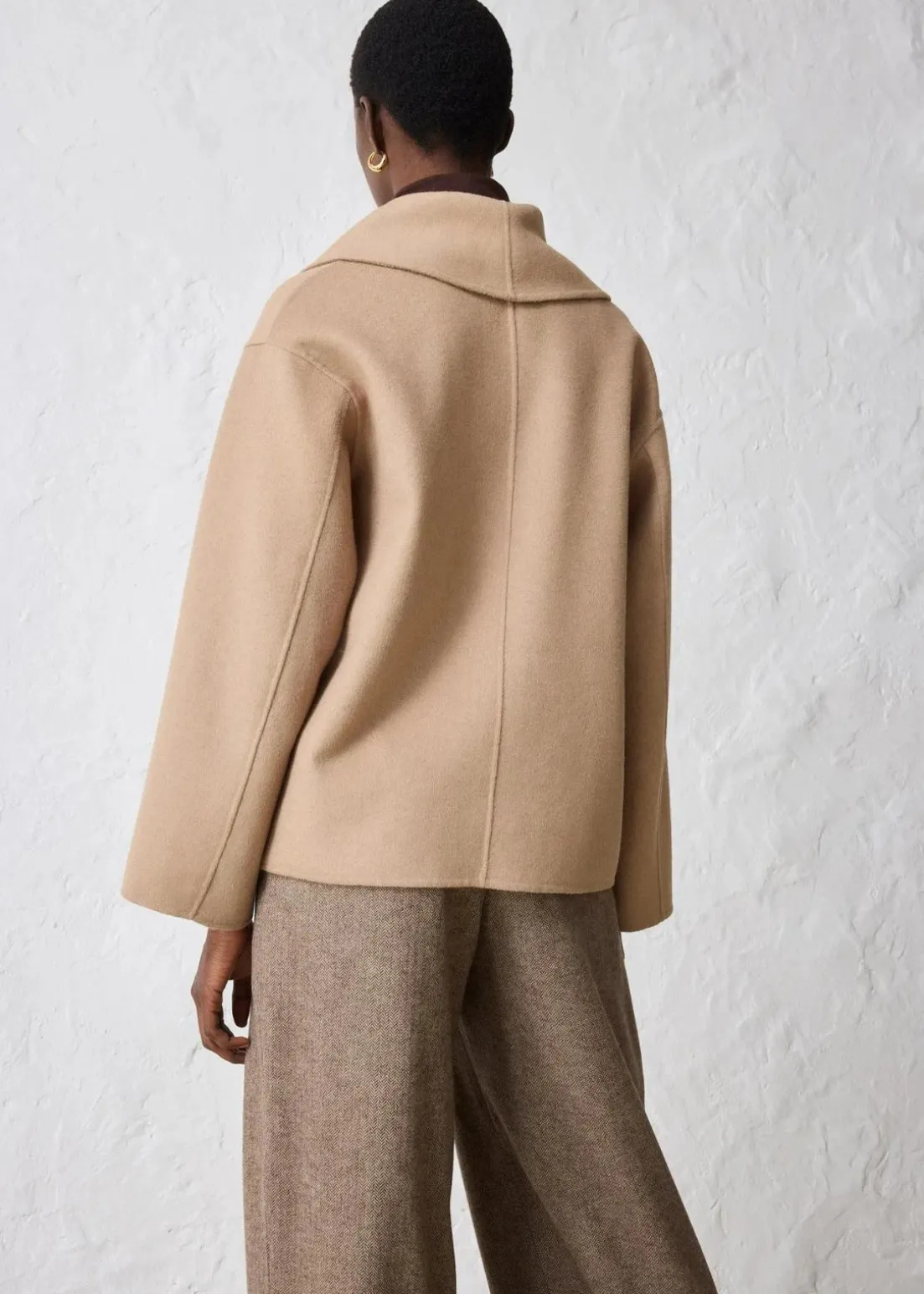 Oversize Jacke aus weichem Woll-Mix