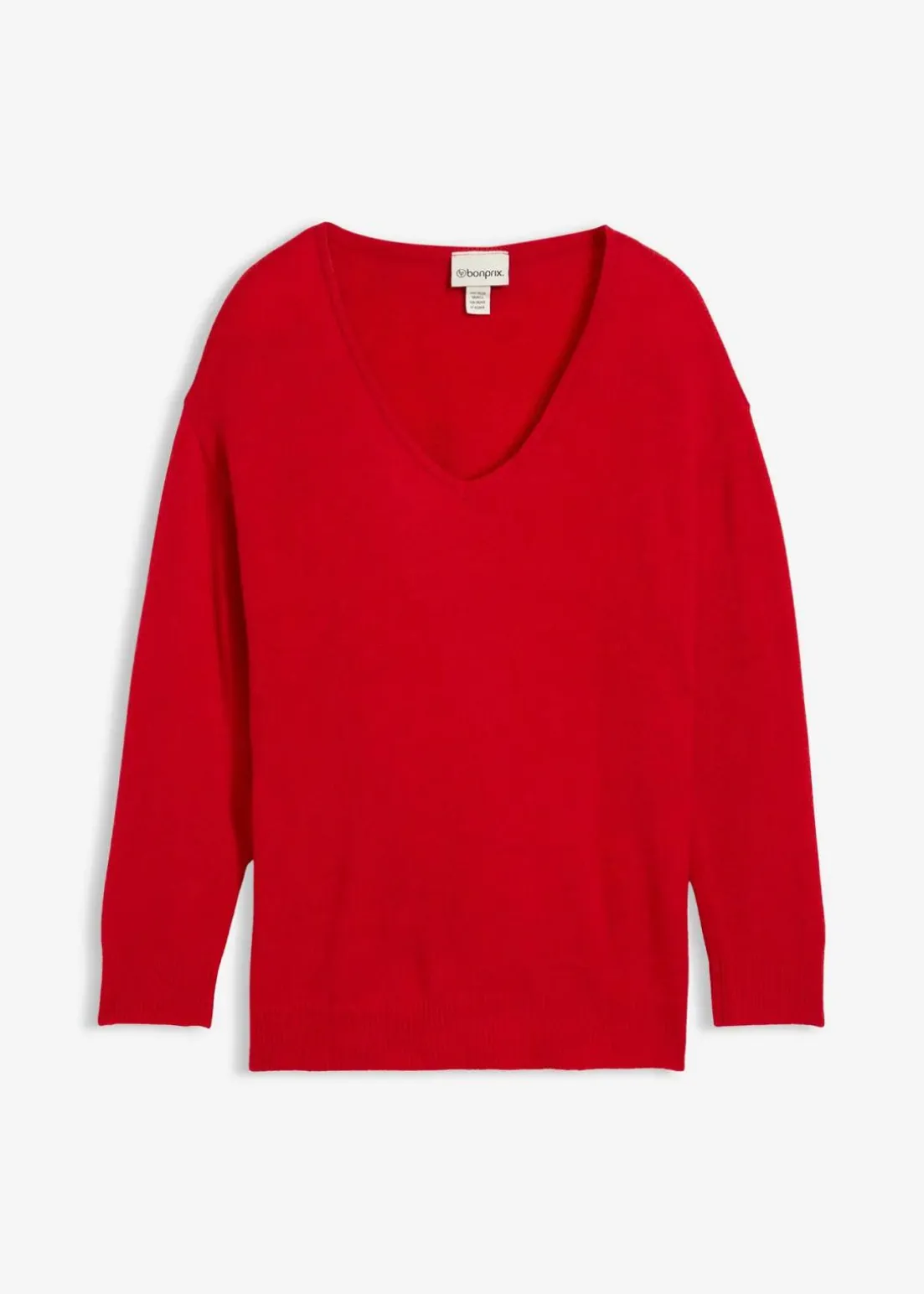 Oversize Longpullover mit Seitenschlitzen