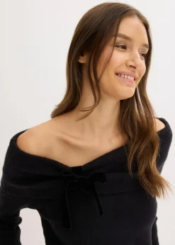 Oversize Pullover mit Camrenausschnitt