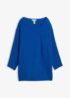 Oversize Ripp-Pullover aus Viskose-Mix