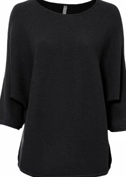 Oversize Ripp-Pullover aus Viskose-Mix