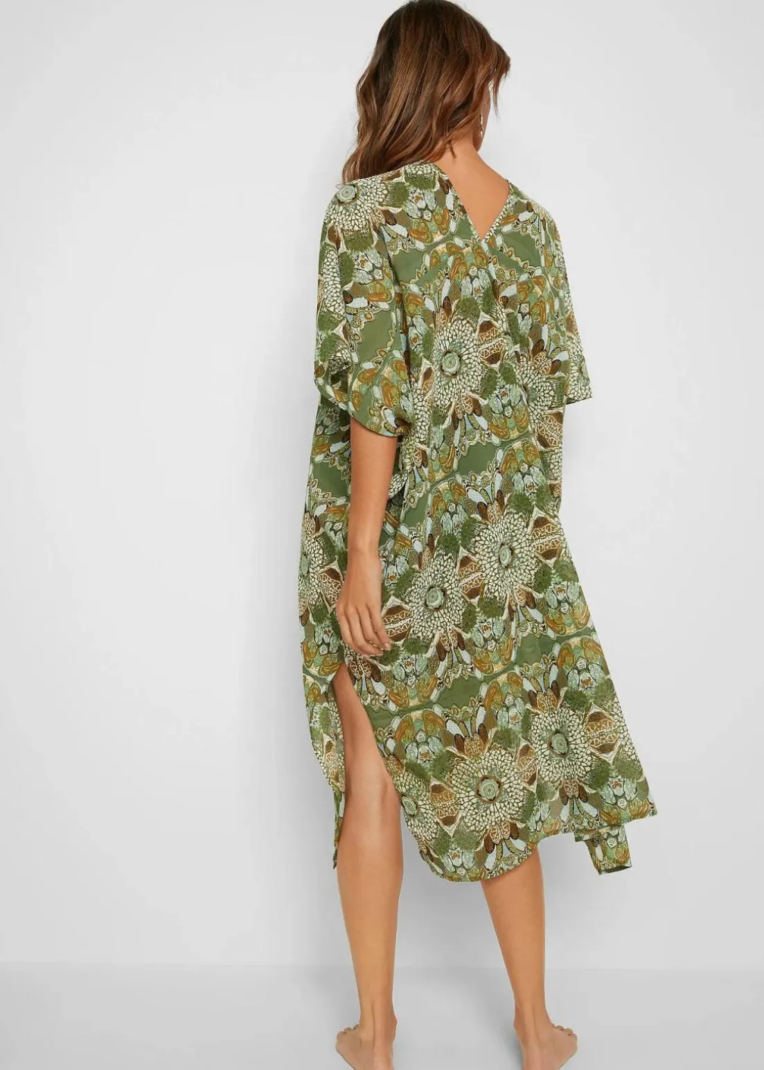 Oversize Strandtunika aus leichtem Chiffon