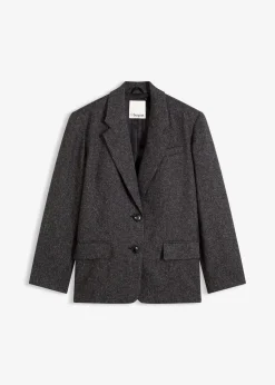 Oversize-Blazer aus feinem Viskose-Mix