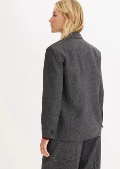 Oversize-Blazer aus feinem Viskose-Mix