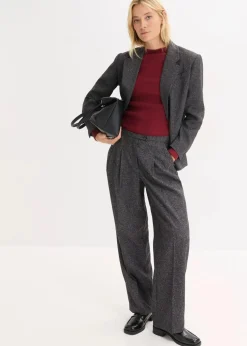 Oversize-Blazer aus feinem Viskose-Mix