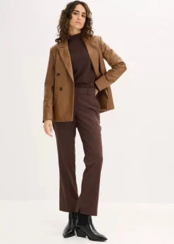 Oversize-Blazer aus Lederimitat