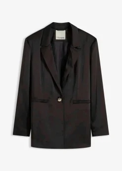 Oversize-Blazer aus Satin