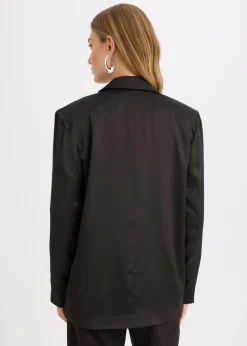 Oversize-Blazer aus Satin