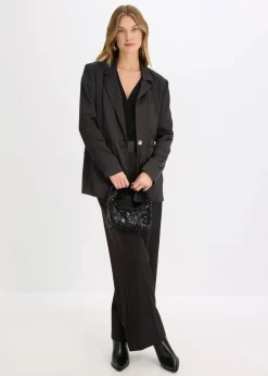 Oversize-Blazer aus Satin