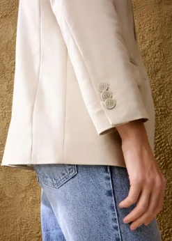 Oversize-Blazer mit leichten Schulterpolstern