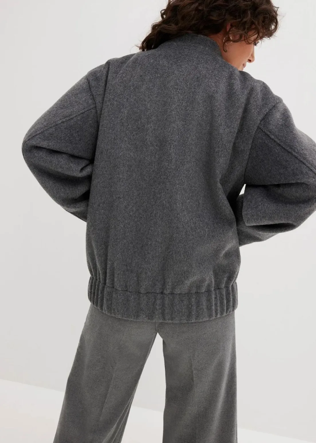 Oversize-Blouson in Wolloptik