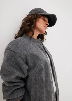 Oversize-Blouson in Wolloptik