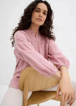 Oversize-Bluse aus Musselin