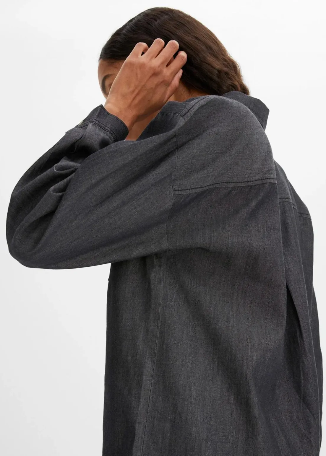 Oversized Jeanshemd aus Bio-Baumwolle