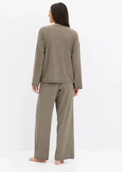 Oversized Loungewear Hausanzug aus weicher Rippe