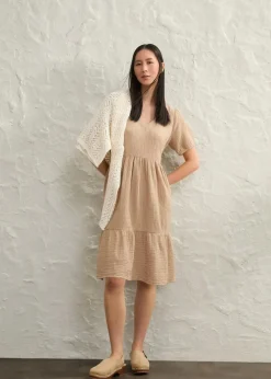 Oversized-Kleid aus Baumwoll-Musselin