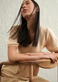 Oversized-Kleid aus Baumwoll-Musselin