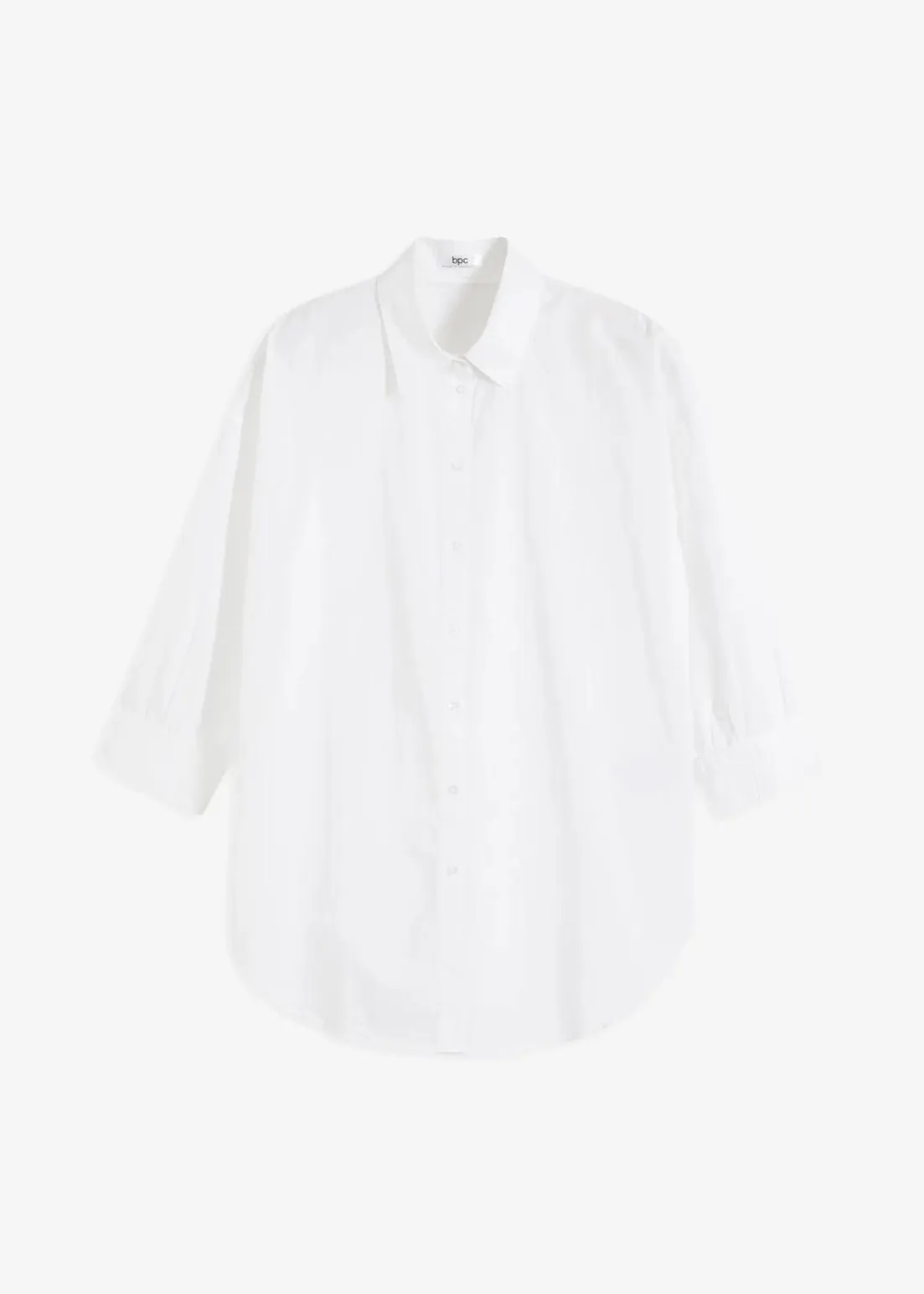 Oversize-Hemd aus Baumwolle mit 3/4 Arm