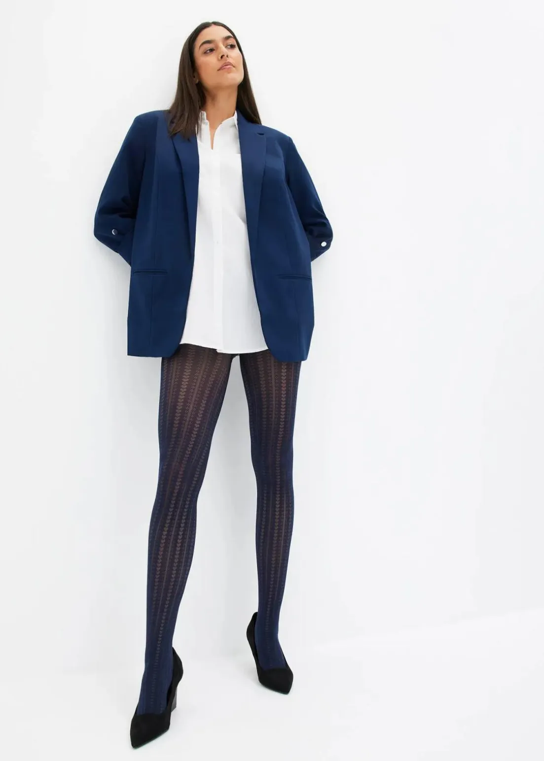 Oversize-Hemd aus Baumwolle mit 3/4 Arm