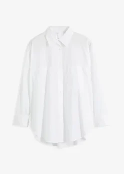 Oversize-Hemdbluse aus reiner Baumwolle