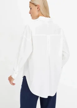 Oversize-Hemdbluse aus reiner Baumwolle